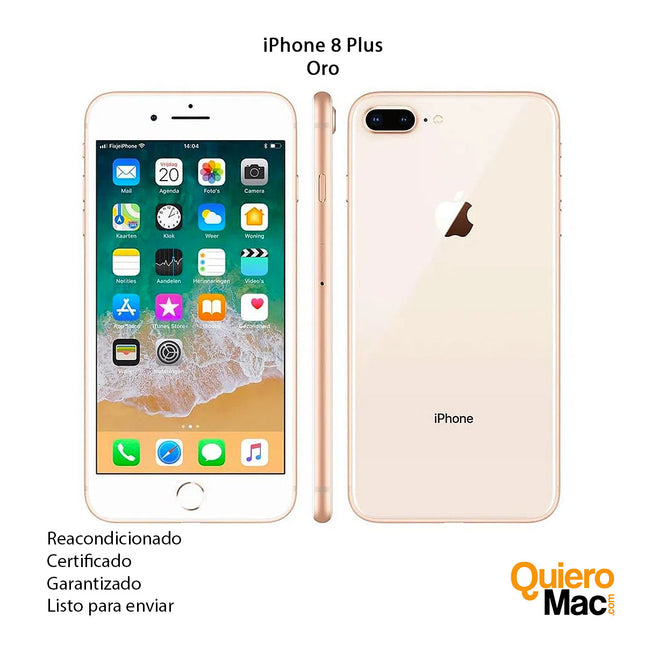 iPhone 8 Plus Reacondicionado Oro Refurbish Remanufacturado certificado con garantia compra online Bogota Colombia - QuieroMac.jpg