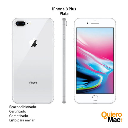 iPhone 8 Plus Reacondicionado Plata Refurbish Remanufacturado certificado con garantia compra online Bogota Colombia - QuieroMac.jpg