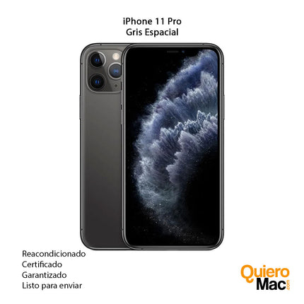 iPhone 11 Pro Gris Espacial Reacondicionado Usado Certificado con garantia para comprar online Bogota Colombia-Compra Online recibe en casa-quieromac