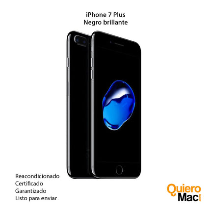 iPhone 7 plus negro brillante usado reacondicionado con grantía para comprar online bogotá colombia - compra online recibe en casa - quieromac