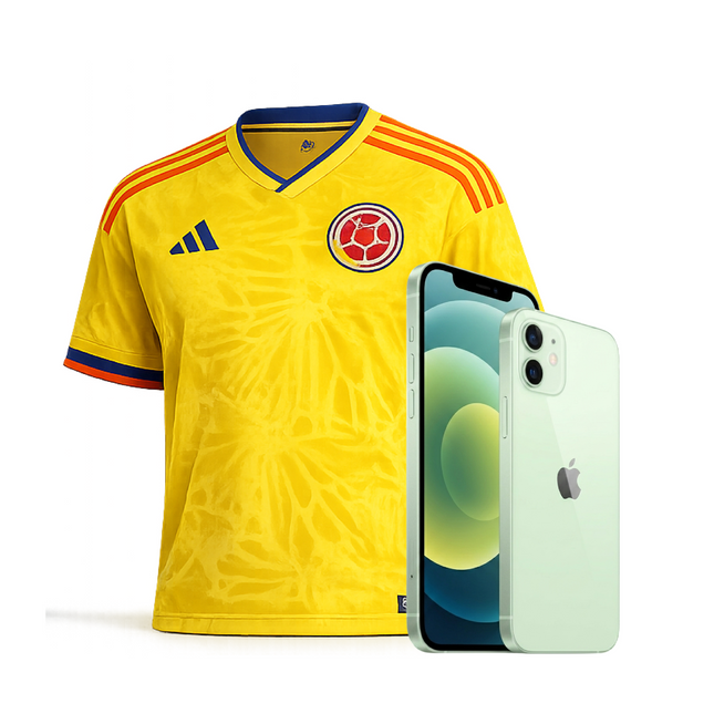 iPhone 12 +camiseta de la selección Colombia