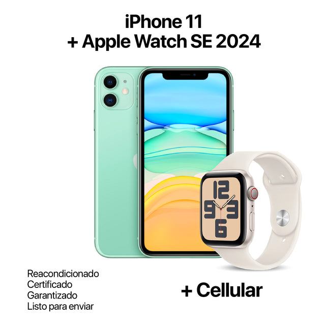 iPhone 11 + Apple Watch SE 2024