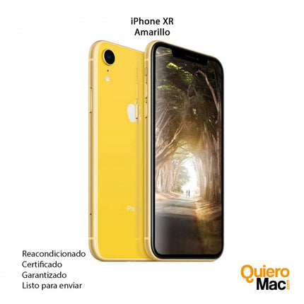 iPhone-XR-usado-amarillo-Reacondicionado-Refurbish-Remanufacturado-certificado-con-garantia-compra-online-Bogota-Colombia-QuieroMac