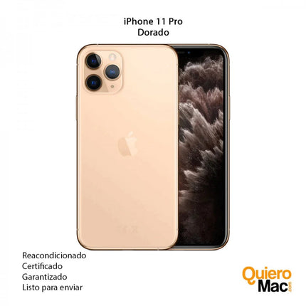 iPhone 11 Pro Dorado Reacondicionado Usado Certificado con garantia para comprar online Bogota Colombia-Compra Online recibe en casa-quieromac