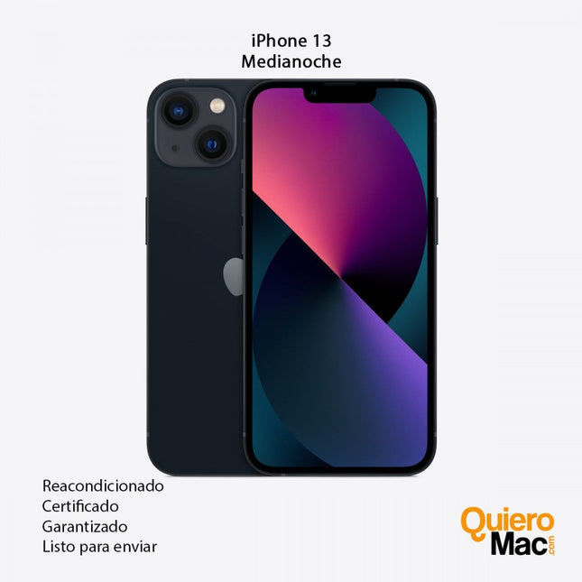 iPhone 13 medianoche compra usado reacondicionado certificado garantia bogotá colombia envío nacional - QuieroMac