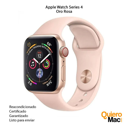 Apple Watch Series 4 oro rosa reacondicionado usado certificado y con garantia bogota colombia - quieromac