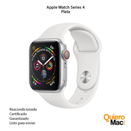 Apple Watch Series 4 plata reacondicionado usado certificado y con garantia bogota colombia - quieromac