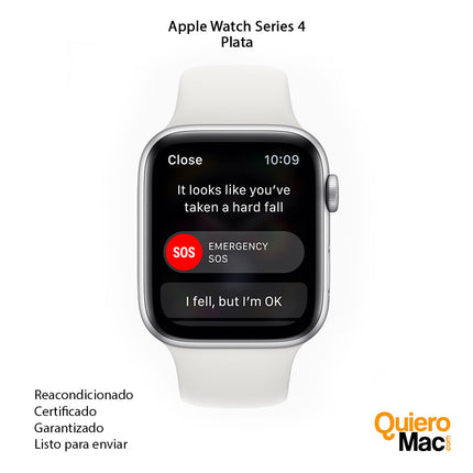 Apple Watch Series 4 plata espacial reacondicionado usado certificado y con garantia bogota colombia - quieromac
