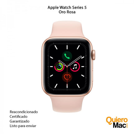 Apple Watch Series 5 Reacondicionado usado garantizado con garantía oro rosa 40mm 44mm compra online Bogota Colombia - QuieroMac