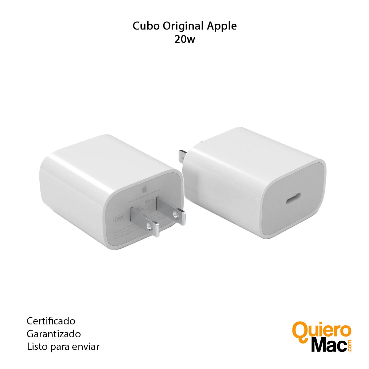 Cargador Americano Cubo iPhone 7 Adaptador de Corriente Original, LifeMax*
