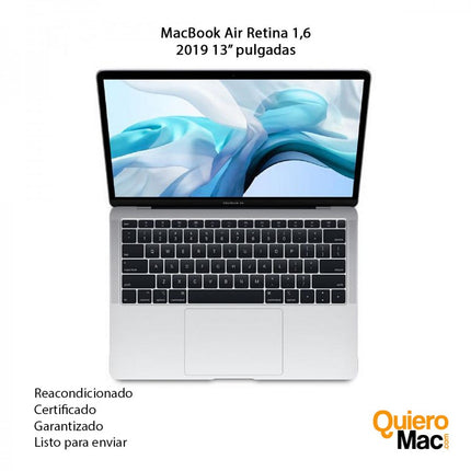 Macbook Air Retina 1,6 2019 13 pulgadas refurbish, reacondicionado comprar online bogota colombia - QuieroMac Plateado