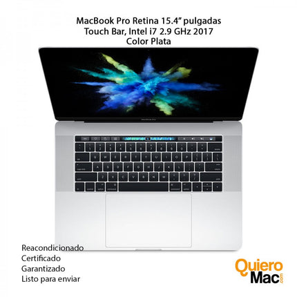 Macbook Pro i7 2.9 2017 Touch-Bar Reacondicionado Refurbish Retina Comprar Bogota Colombia Online Color Plata - Bogotá Colombia