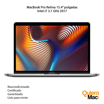 Macbook Pro i7 3.1 2017 Reacondicionado Refurbish certificado y con garantia para comprar en bogota color plata - quieromac