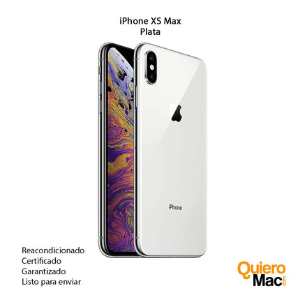    iPhone-XS-Max-usado-plata-Reacondicionado-Refurbish-Remanufacturado-certificado-con-garantia-compra-online-Bogota-Colombia-QuieroMac