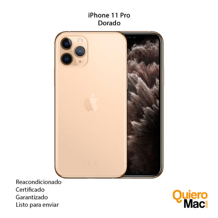 iPhone 11 Pro Dorado Reacondicionado Usado Certificado con garantia para comprar online Bogota Colombia-Compra Online recibe en casa-quieromac
