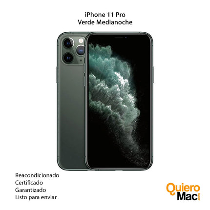 iPhone 11 Pro Verde Medianoche Reacondicionado Usado Certificado con garantia para comprar online Bogota Colombia-Compra Online recibe en casa-quieromac