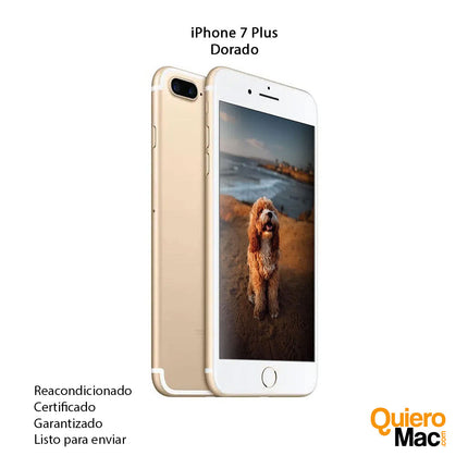 iPhone 7 plus dorado usado reacondicionado con grantía para comprar online bogotá colombia - compra online recibe en casa - quieromac