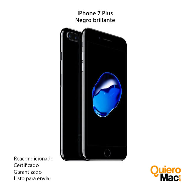 iPhone 7 plus negro brillante usado reacondicionado con grantía para comprar online bogotá colombia - compra online recibe en casa - quieromac