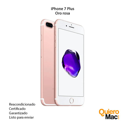 iPhone 7 plus oro rosa usado reacondicionado con grantía para comprar online bogotá colombia - compra online recibe en casa - quieromac