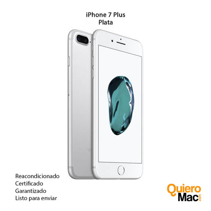 iPhone 7 plus plata usado reacondicionado con grantía para comprar online bogotá colombia - compra online recibe en casa - quieromac