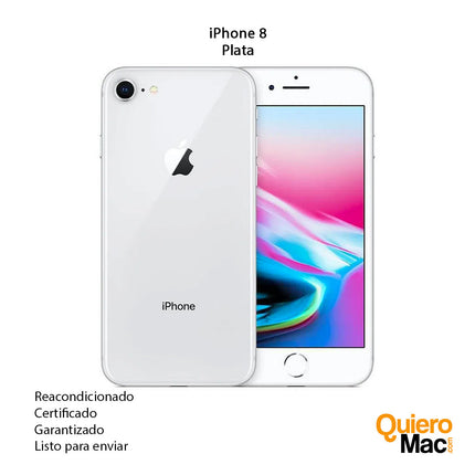 iPhone 8 Reacondicionado Plata Refurbish Remanufacturado certificado con garantia compra online Bogota Colombia - QuieroMac