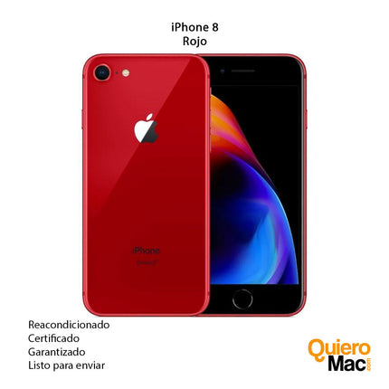 iPhone 8 Reacondicionado Rojo Refurbish Remanufacturado certificado con garantia compra online Bogota Colombia - QuieroMac