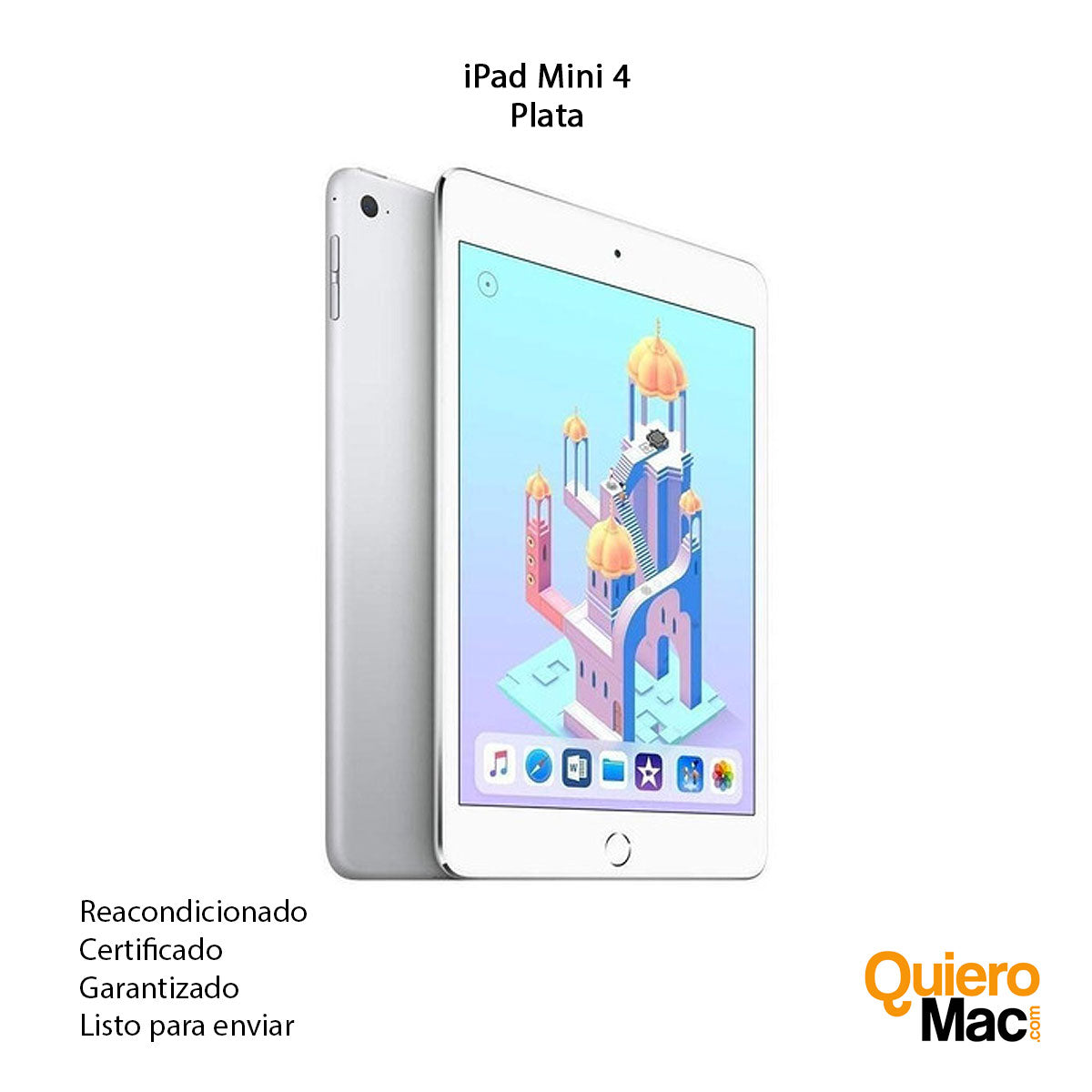 iPad mini 4 128GB Plateado Wi-Fi + Cellular (Reacondicionado)